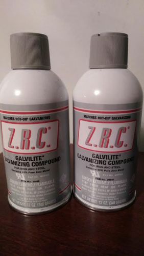 Set of (2) ZRC Galvilite Galvanizing Repair Compound 12 oz Aerosol can (Z.R.C)