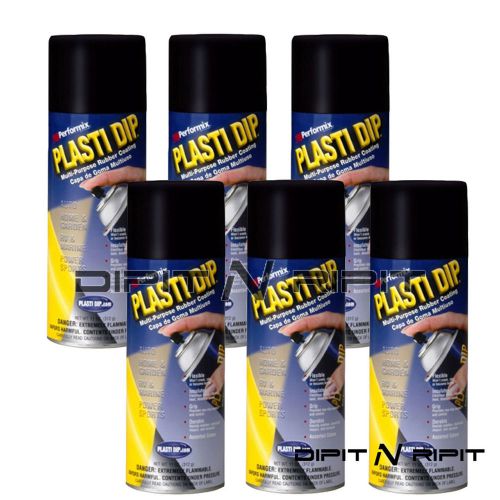 Performix plasti dip matte black 6 pack rubber dip spray cans coating for sale
