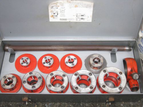 Ridgid 12r 12 r 10 piece 1/8&#034; to 2&#034; manual pipe threader set for sale