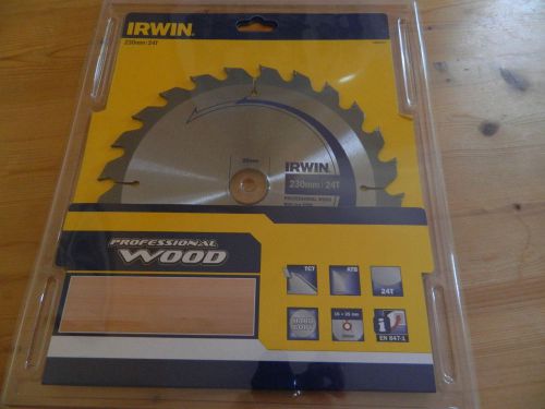 Irwin wood cut circular saw blade 230mm x 30 25 &amp; 16mm bore x 24 teeth tct for sale