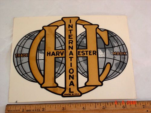 &#034;International Harvester&#034;  5 x 6 1/2  inches  Decal for Antique gas engine