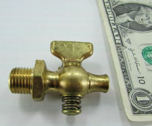 Apollo 1/4&#034; satin brass air pet cocks, fuel gas air drain shut off ball valves for sale