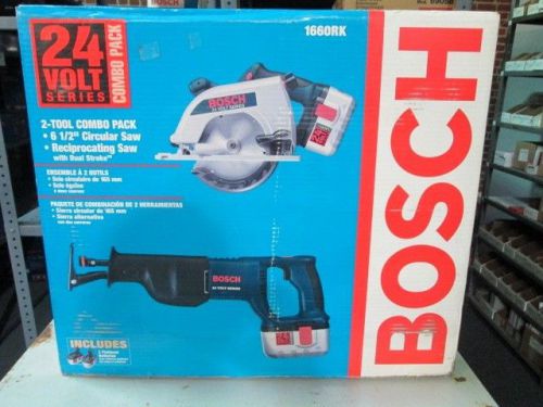 Bosch 1660rk 24 volt circular saw reciprocating saw combo kit new for sale