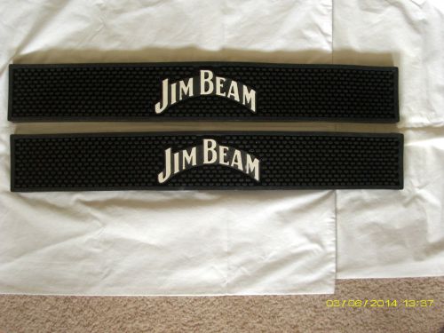 Rubber &#034;Jim Beam&#034; Bar top Glass mats pre-owned (2 each)