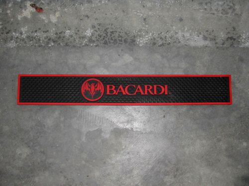 BAR RAIL MAT-BACARDI  3 3/8&#034; X 24&#034; USED BLACK