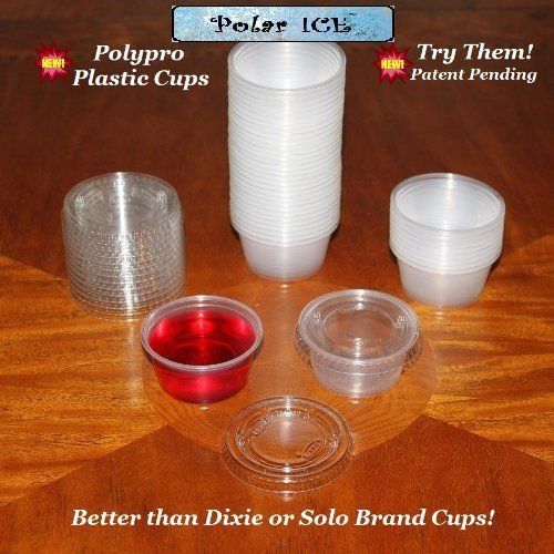 NEW Polar Ice PIJS040200 Jello Shot Souffle Cups with Lids, 2-Ounce,