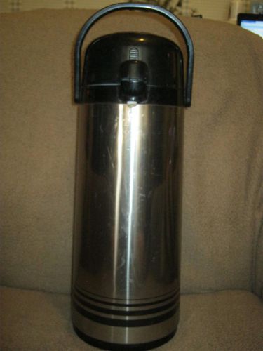 STAINLESS UPATE HOT COFFEE COLD LIQUID PUMP DISPENCER AIR POT PORTABLE 84 OZ