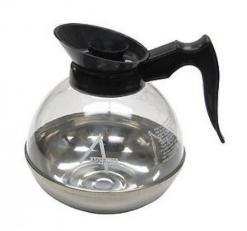 Replacement Coffee Decanter for commercial drip machines 64 oz Stainless Base