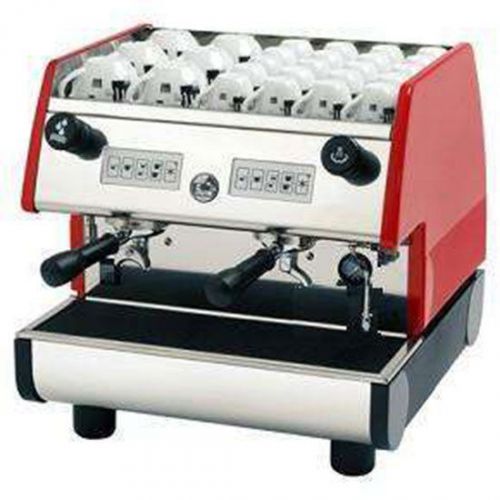 La pavoni commercial espresso machine maker pub 2v-r red, 2 group, volumetric for sale