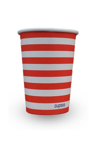 New 50 disposable coffee Cups 250ml Recyclable USA Flag Eco Friendly