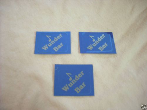 Wunder Bar Gun Stickers Set of 3 Blue &amp; Silver 1 x 3/4