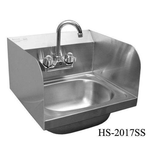 Wall mount 20&#034;x17&#034; hand sink w/ sg &amp; no lead faucet etl for sale