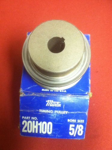 Martin 20H100 Timing Pulley Sprocket Sheave 1&#034; Wide Belt 7/8&#034; Bore