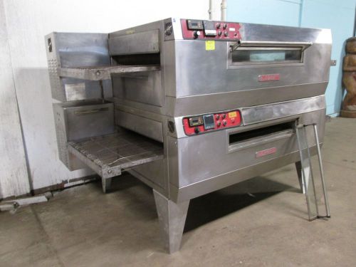 &#034;blodgett&#034; h.d commercial double stacked natural/propane gas conveyor pizza oven for sale