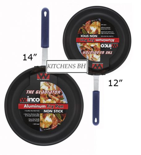 14&#034; and 12&#034; Commercial Fry Pans Non Stick NSF (Heavy) - 1 of each size per Lot
