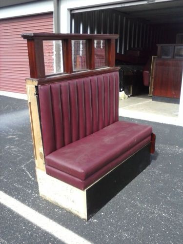 Cherry Mahogany Booths wrapped in Burgundy