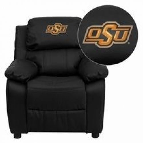 Flash Furniture BT-7985-KID-BK-LEA-40028-EMB-GG Oklahoma State University Cowboy