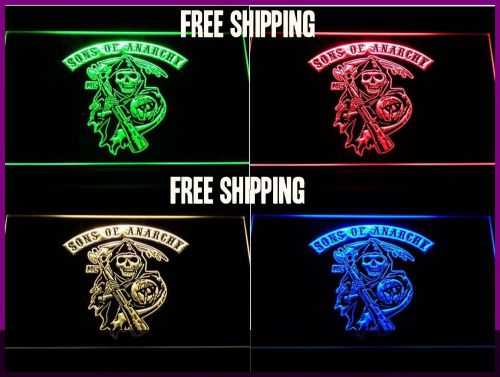 Soa sons-of-anarchy-led-logo-for-beer-bar-pub-pool-billiards-club-neon-light for sale