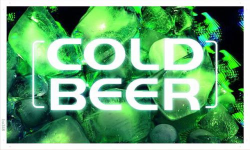 ba348 Cold Beer Bar Pub Club OPEN NEW Banner Shop Sign