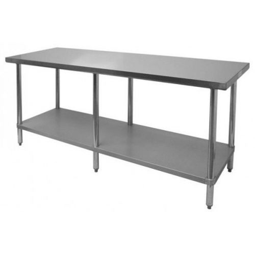 All stainless steel work table 30&#034;x96&#034; nsf - flat top for sale