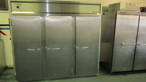 Commercial Three 3 door Continental reach in cooler refrigerator Stainless Steel