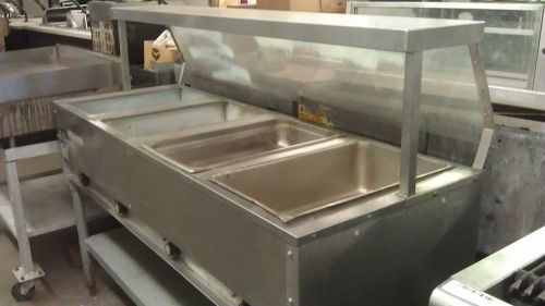 Eagle group dht4-120 hot food table with sneeze guard for sale