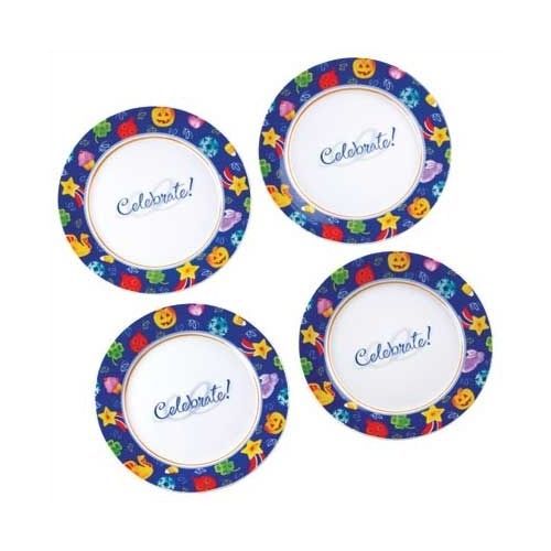 WORLDWIDE!~SET of 100 PORCELAIN CELEBRATE PARTY PLATES!~10&#034; EACH!~YOU GET 100!