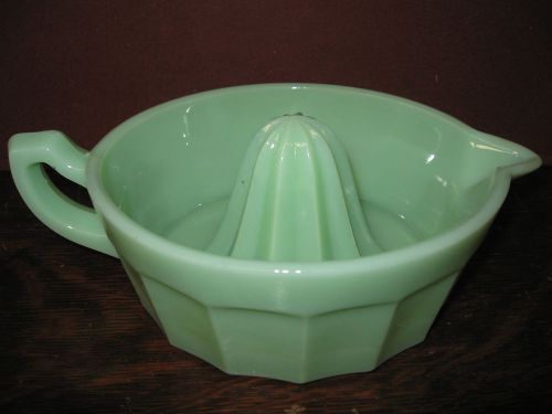 Jadeite green Glass lemon Juicer hand reamer jadite jade fruit milk orange dish