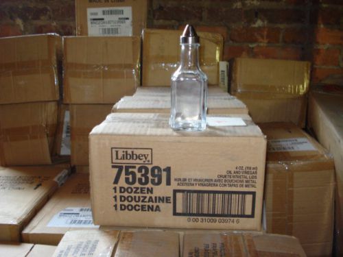 BX/12 Libbey Glass, Oil &amp; Vinegar Jars, #75391
