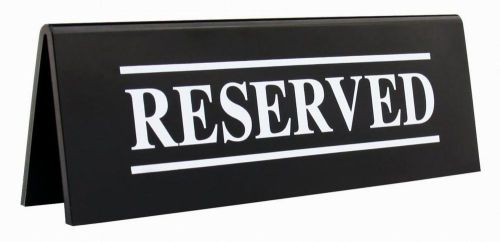 New new star acrylic table tent sign &#034;reserved&#034;, 6-inch by 1.5-inch, set of 6 for sale