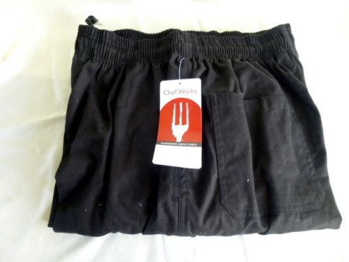 Chef Works Black Cargo Pants Mes&#039;s size M New w/ Tags