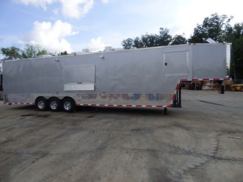 Concession Trailer 8.5&#039;x41&#039; Silver Frost- Enclosed Gooseneck (With Appliances)