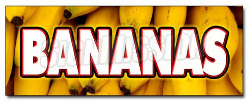 12&#034; BANANAS DECAL sticker tropical fruit banana produce farmers market ripe