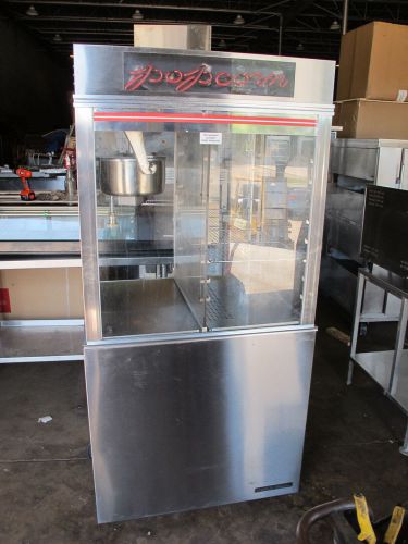 Gold medal 1618ts popcorn machine &amp; display warmer with cabinet/neon sign for sale