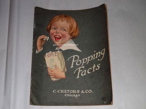 original 1925 Cretors Popcorn machine catalog popcorn peanut wagon automobile