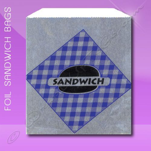 Foil Sandwich Bags – 6 x 3/4 x 6-1/2 – Printed Sandwich
