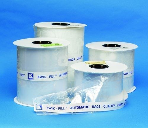 New kwik-fill 5&#034; x 7&#034; x .004&#034; 4mil poly automatic pre-opened bags, 1000/pk roll for sale