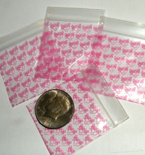 200 mini ziplock bags Pink Panther  2 x 2&#034;  Apple brand baggies 2020