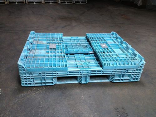 Plastic Container Bins Stackable Storage Bulk Buckhorn Used Pallets-64x48x34&#034;