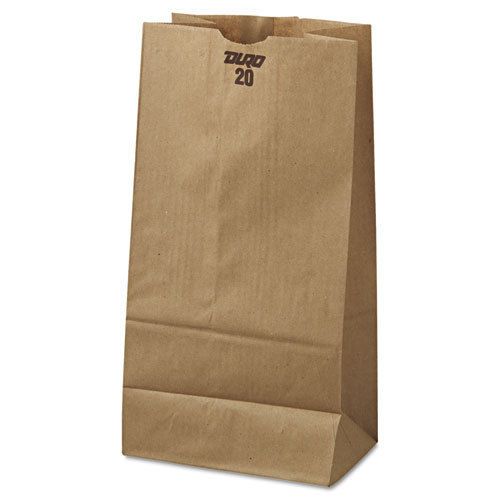 General 20# Paper Bags, 40lb Kraft, Brown, 8-1/4 x 5-5/16 x 16-1/8, 500/Pack