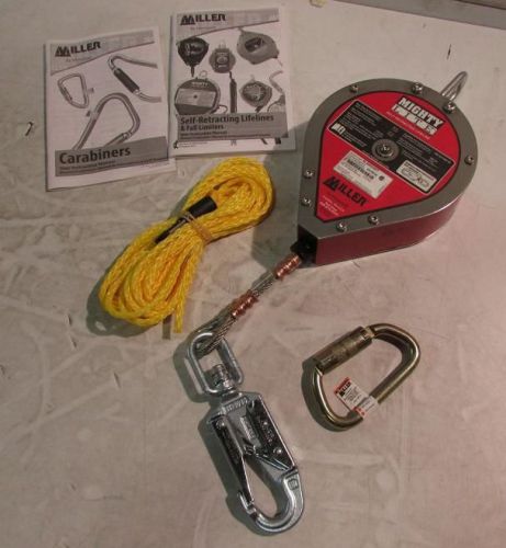 Miller rl20ss/20ft mightylite ss self-retracting lifeline w/tag &amp; carib red for sale