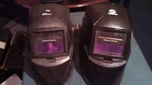 (2) Miller Black Variable Shade Classic Series Auto-Darkening Welding Helmet