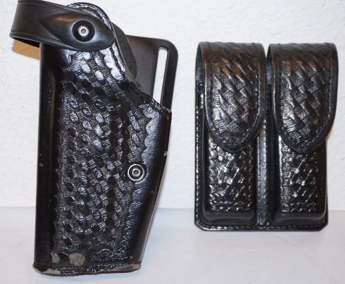 Left hand safariland holster &amp; don hume dual mag.- fits p220/p226/bda 45 (a1678) for sale