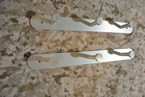 Safco industrial Coat Rack Lot of 2 - Brushed Aluminum - Heavy Duty