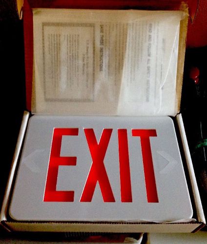 New tcp energy efficient red led exit sign model #0313 for sale