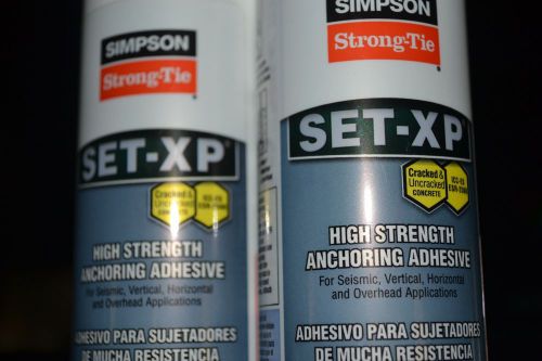 Simpson SET-XP High Strength anchoring adhesive for concrete seismic, overhead