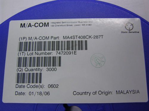 10 Ma-Com MA4ST408CK-287T SMT Hyperabrupt Varactor Diodes SOT-23