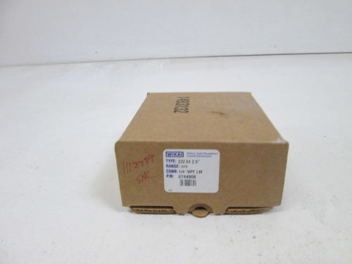 WIKA GAUGE 232.54 2.5&#034; 30 PSI 1/4&#034; NPT LM 9744908 *NEW IN BOX*