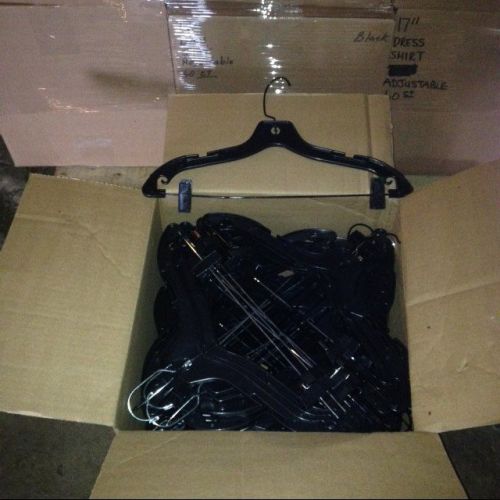 Suit hangers black plastic lot 2700 pallet deal clothing store fixture supplies for sale