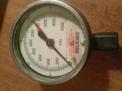 Vintage 4511 helicoio 20000 kpa 3000 psi industrial pressure gauge part usa for sale